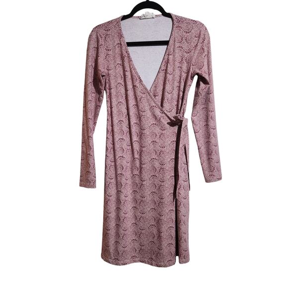 Synergy Dresses & Skirts - Synergy Women's Organic Cotton Blend Red Long Sleeve Wrap Dress Sz Small Stretch